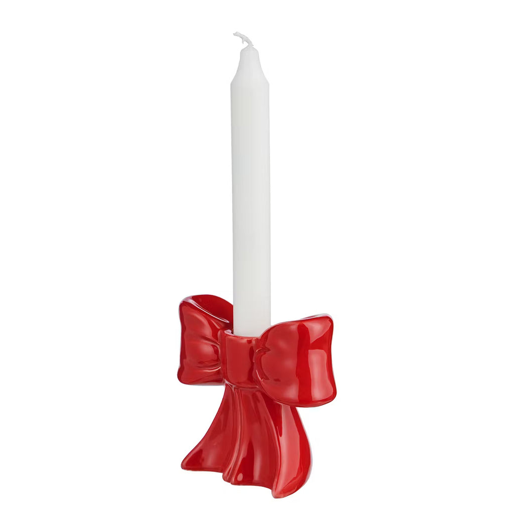 PRESENT Kerzenhalter Schleife