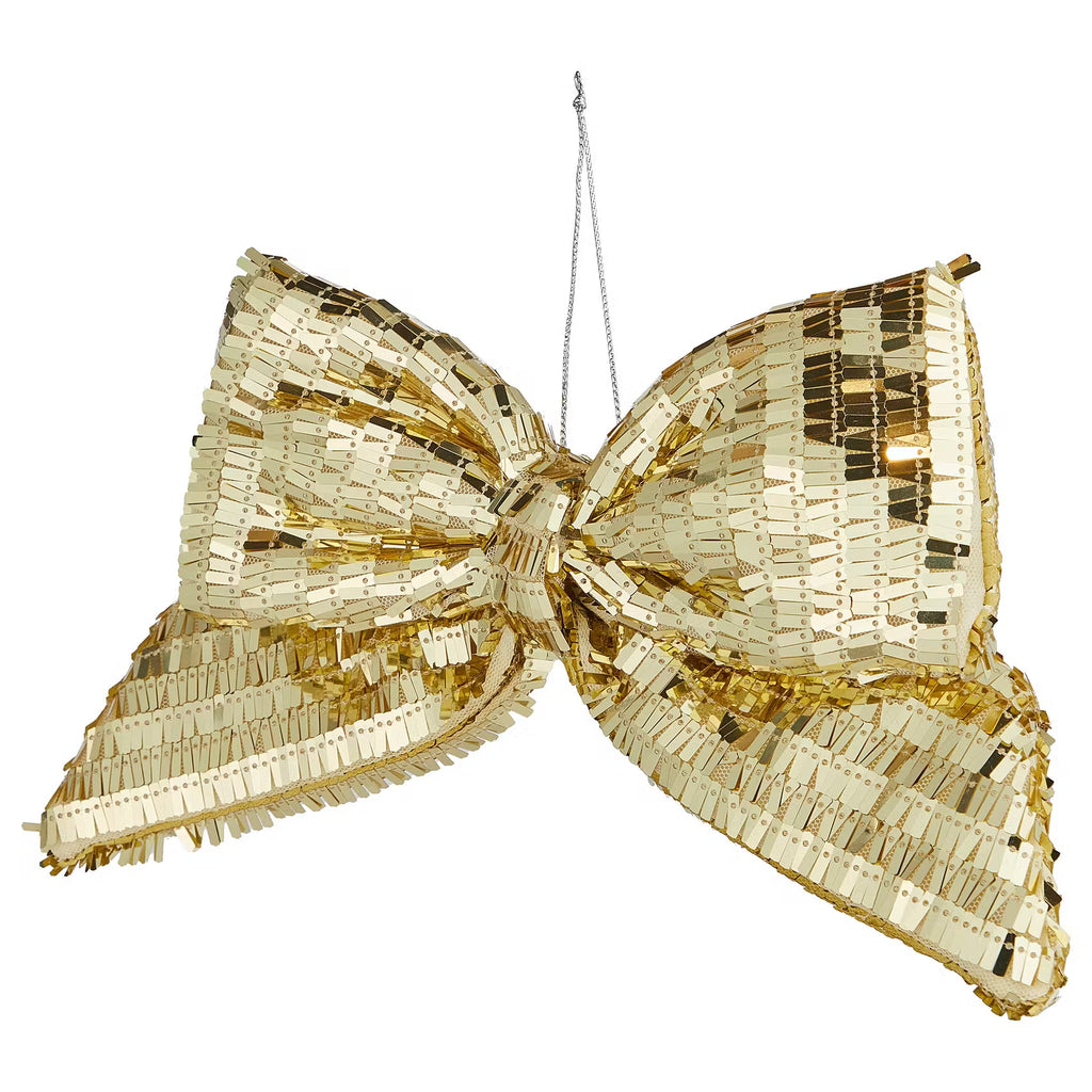 PRESENT Deko Schleife Pailetten