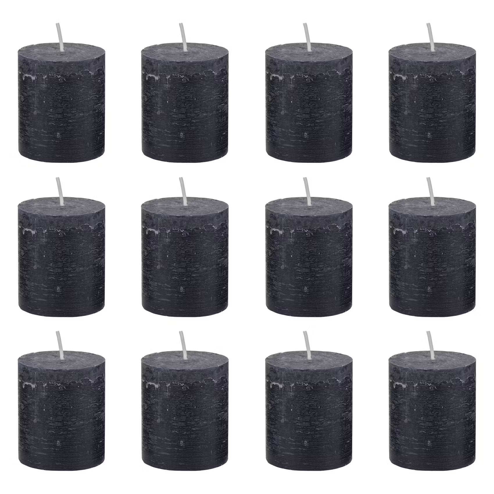 RUSTIC Stumpenkerze 12er-Set